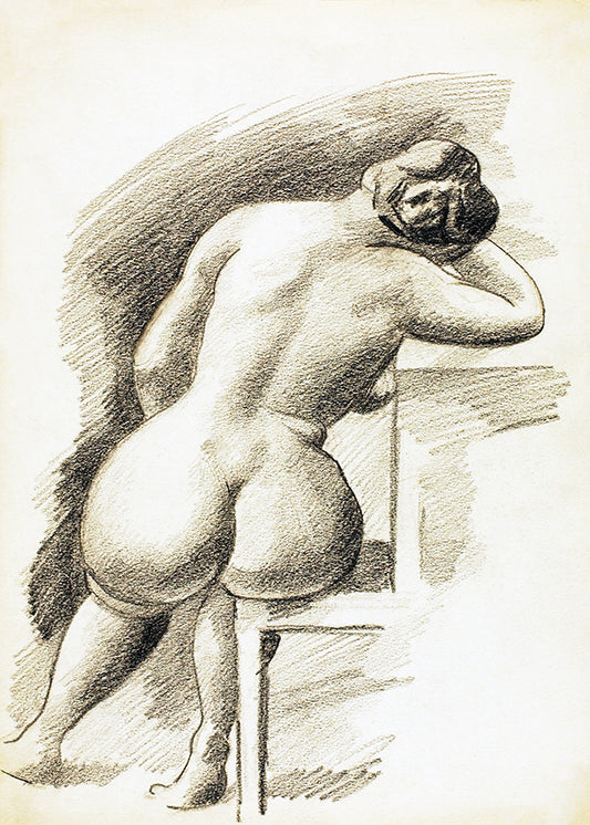 A striking charcoal composition, where rich, warm tones bring a voluptuous figure to life. This evocative study captures sensuality and artistic depth, making it an ideal statement piece for collectors who appreciate figurative art with genuine character and sophistication. Part of a series of 3 prints.
Featuring cream, caramel patina and black. Part of a series of 3.
A museum-quality fine art print with a textured, matt finish, using giclée printing techniques that won't fade.