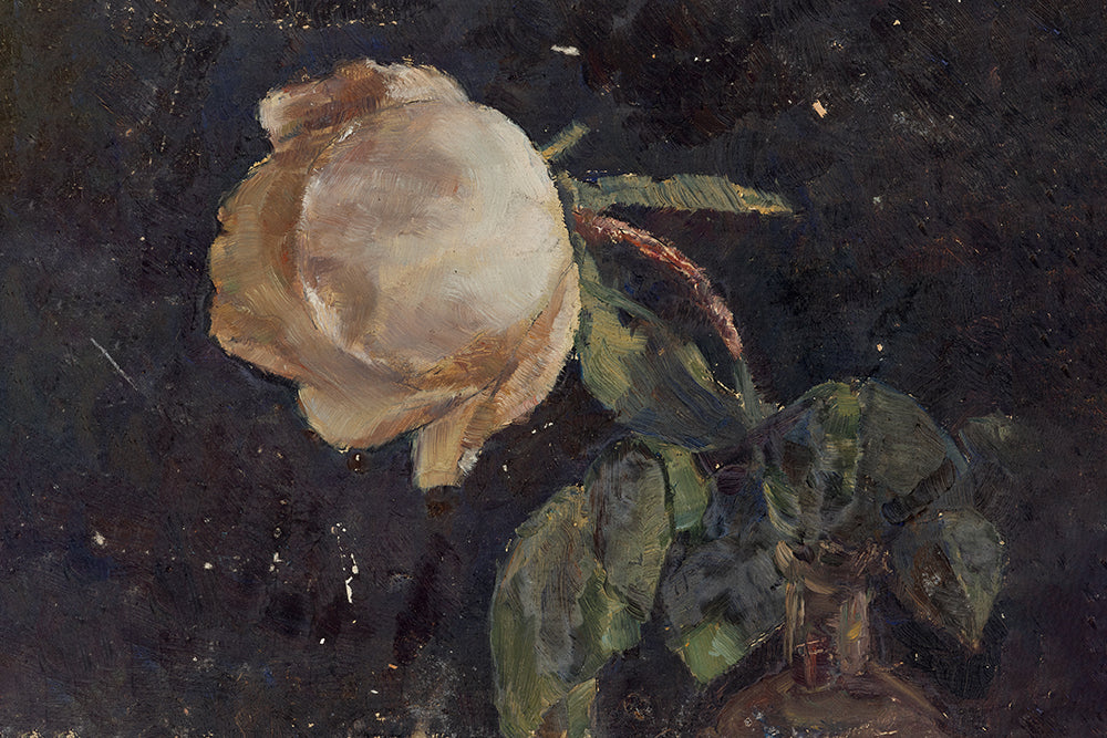 A muted and moody print of a pale blush rose. This print has a lovely rustic patina that will add texture and soul to any space.
Featuring charcoal, blush, green and brown.
A museum-quality fine art print with a lightly textured, matt finish, using giclée printing techniques that won't fade.