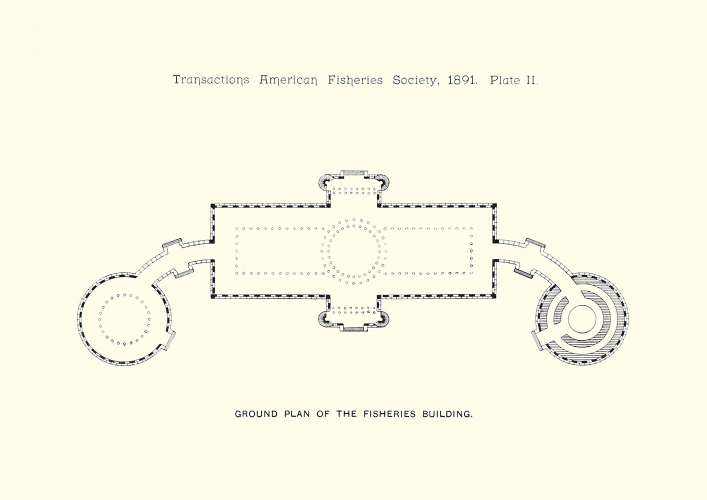 Plate 1. of an American Fisheries architectural plan.