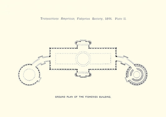 Plate 1. of an American Fisheries architectural plan.