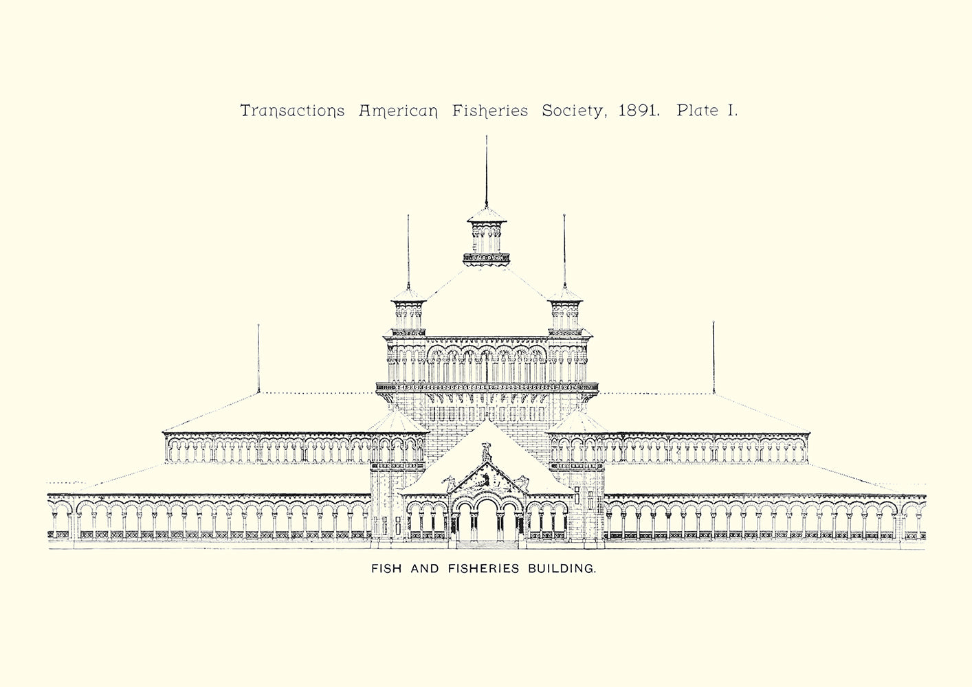 Plate 2 of an American Fisheries architectural plan.