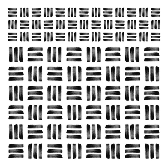 A graphic black and white print, featuring black paint strokes in a grid pattern on a white background. This print can be used on its own, or as a series of 4 prints.

A museum-quality fine art print with a lightly textured, matt finish, using giclée printing techniques that won't fade.