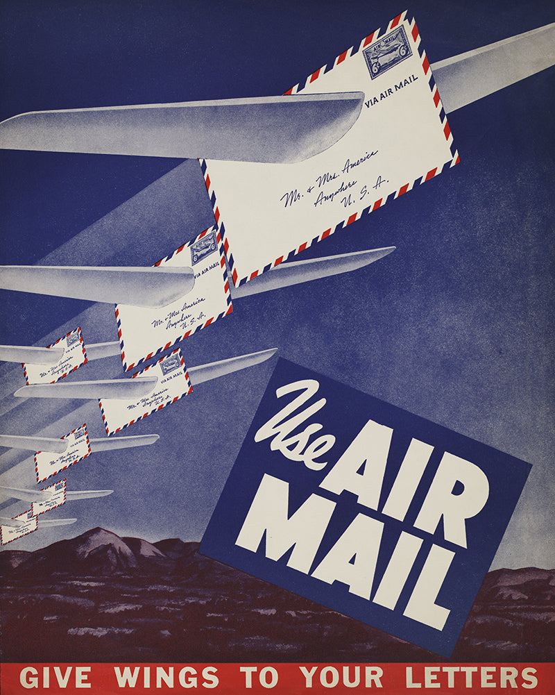 A vintage Air Mail Poster.