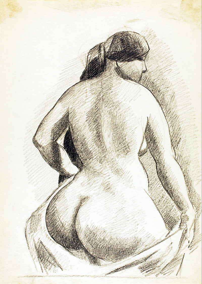 A striking charcoal composition, where rich, warm tones bring a voluptuous figure to life. This evocative study captures sensuality and artistic depth, making it an ideal statement piece for collectors who appreciate figurative art with genuine character and sophistication.

Featuring cream, caramel patina and black. Part of a series of 3.
A museum-quality fine art print with a textured, matt finish, using giclée printing techniques that won't fade.