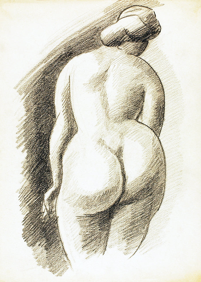 A striking charcoal composition, where rich, warm tones bring a voluptuous figure to life. This evocative study captures sensuality and artistic depth, making it an ideal statement piece for collectors who appreciate figurative art with genuine character and sophistication. Part of a series of 3 prints.

Featuring cream, caramel patina and black. Part of a series of 3.
A museum-quality fine art print with a textured, matt finish, using giclée printing techniques that won't fade.