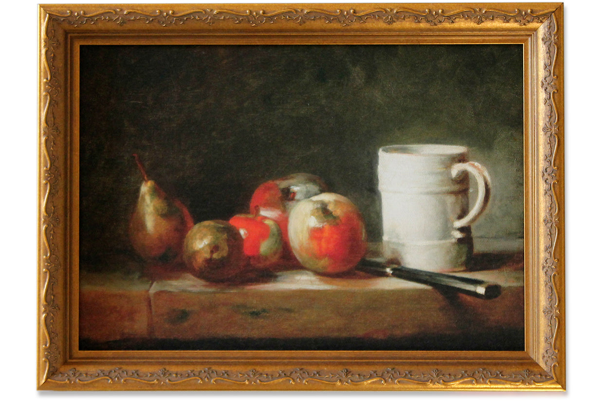 Gold Framed Fruit Still Life Canvas