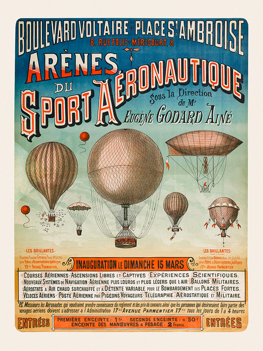 A vintage poster promoting a hot air balloon event.