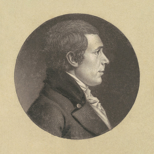 This series features a vintage portrait of a man captured in profile, framed in a circular shape. It is one of nine prints in the collection.

Featuring tan, cream and black.
A museum-quality fine art print with a lightly textured, matt finish, using giclée printing techniques that won't fade.