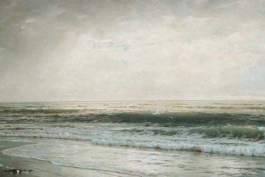 An ambient vintage painting of a beach.