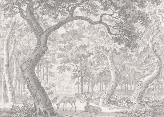 Add wonder and whimsy with this magical watercolour mural featuring a serene forest scene of a stag and its partner. Available in 4 colour ways.

Featuring soft tints of grey.

Available in 'Premium Peel and Stick' or 'Paste the Wall' finishes.

QUALITY ASSURANCE:&nbsp;A digital mock-up of your mural will be sent via email in your chosen measurements for your approval before printing and shipping. This guarantees your order will be exactly to your liking.