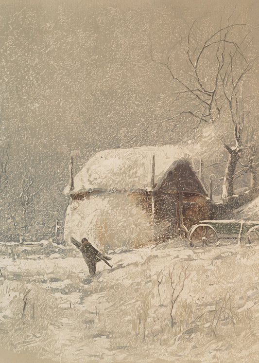 A moody winter scape. Use on it own or as a pair.

Featuring grey, white, brown, olive, mauve and caramel.
A museum-quality fine art print with a lightly textured, matt finish, using giclée printing techniques that won't fade.