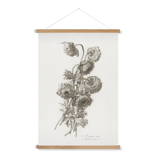 A&nbsp;vintage study of flowers,&nbsp;with a wooden hanger included.

A premium print + slimline wooden poster hanger with a discrete magnetic fastening to keep your prints perfectly secure. Hand-crafted from beautiful, solid wood, our picture hangers are ideal for displaying prints using a simple, contemporary design. When you want to update your style, simply change the print.
The Vintage Flower Spray 2 print features shades of grey, and cream.
+ Free International Shipping.