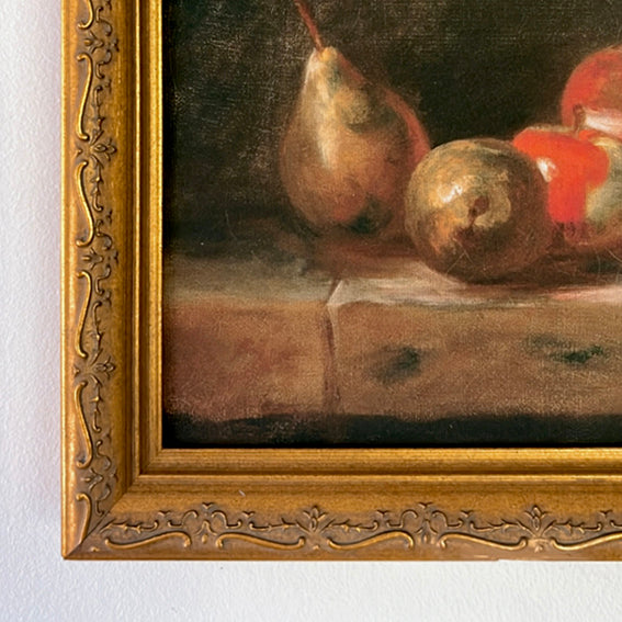 Gold Framed Fruit Still Life Canvas