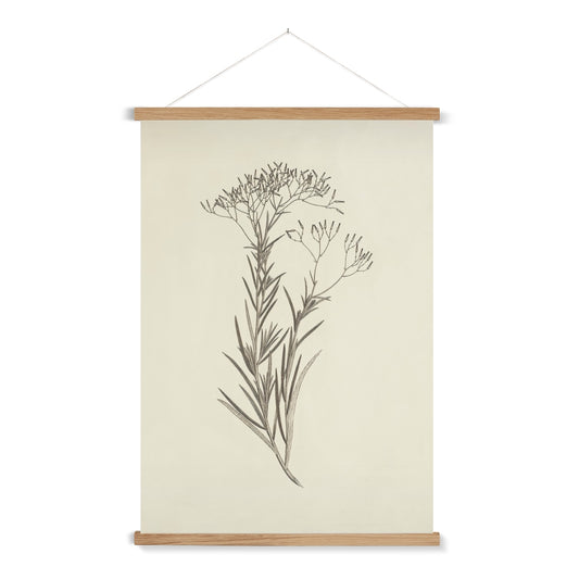 A delicate lithograph of botanical foliage&nbsp;with a wooden hanger included.

A premium print + slimline wooden poster hanger with a discrete magnetic fastening to keep your prints perfectly secure. Hand-crafted from beautiful, solid wood, our picture hangers are ideal for displaying prints using a simple, contemporary design. When you want to update your style, simply change the print.
The Creamy Foliage print features vintage cream and grey.
+ Free International Shipping.