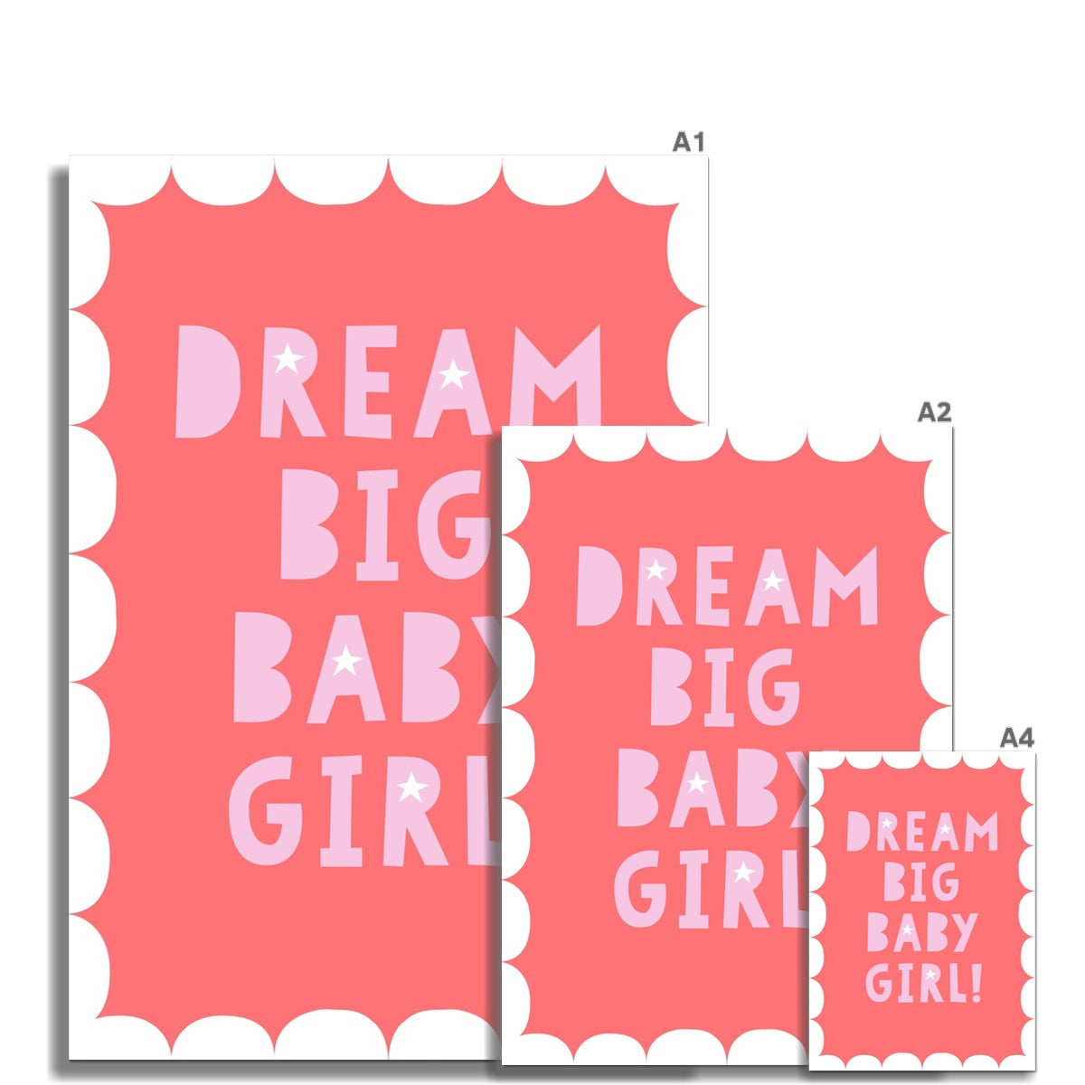 Dream Big Baby Girl in Bright Pink